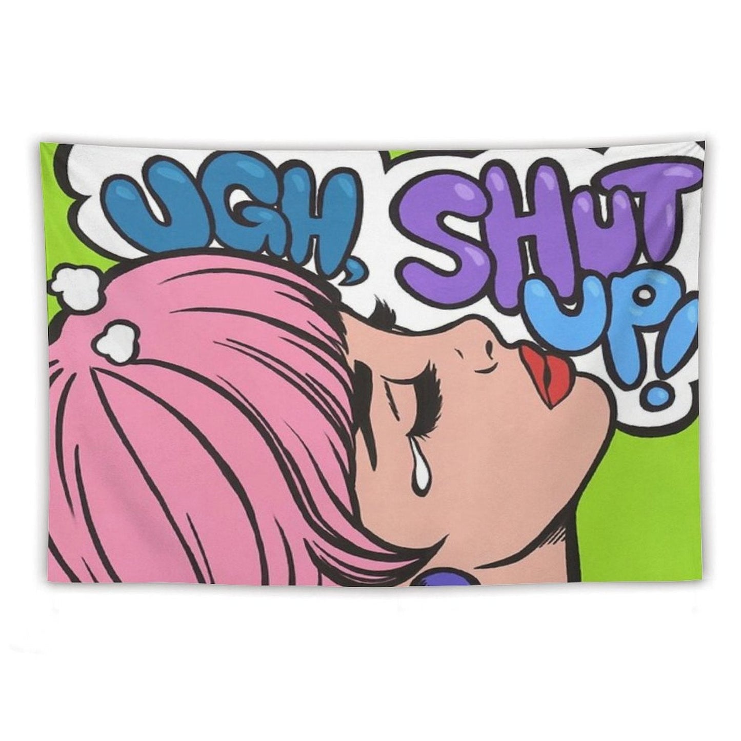 Ugh, Shut Up! Crying Comic Girl Tapestry