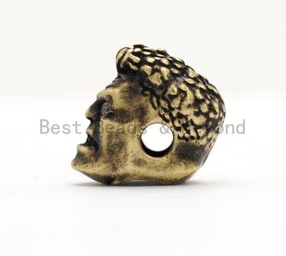 Antique Color Incredible Hulk Bead, Hulk Spacer Beads, Gold/Silver/Copper Charm, Men's Bracelet Beads, 12x11x8mm,sku#Y1110
