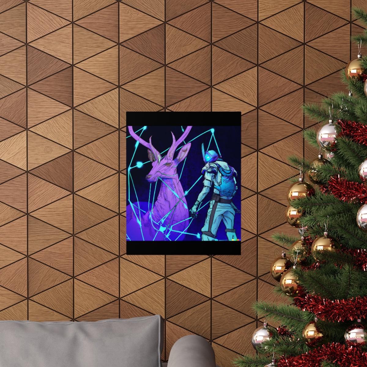 Cyberpunk deer hunting Posters