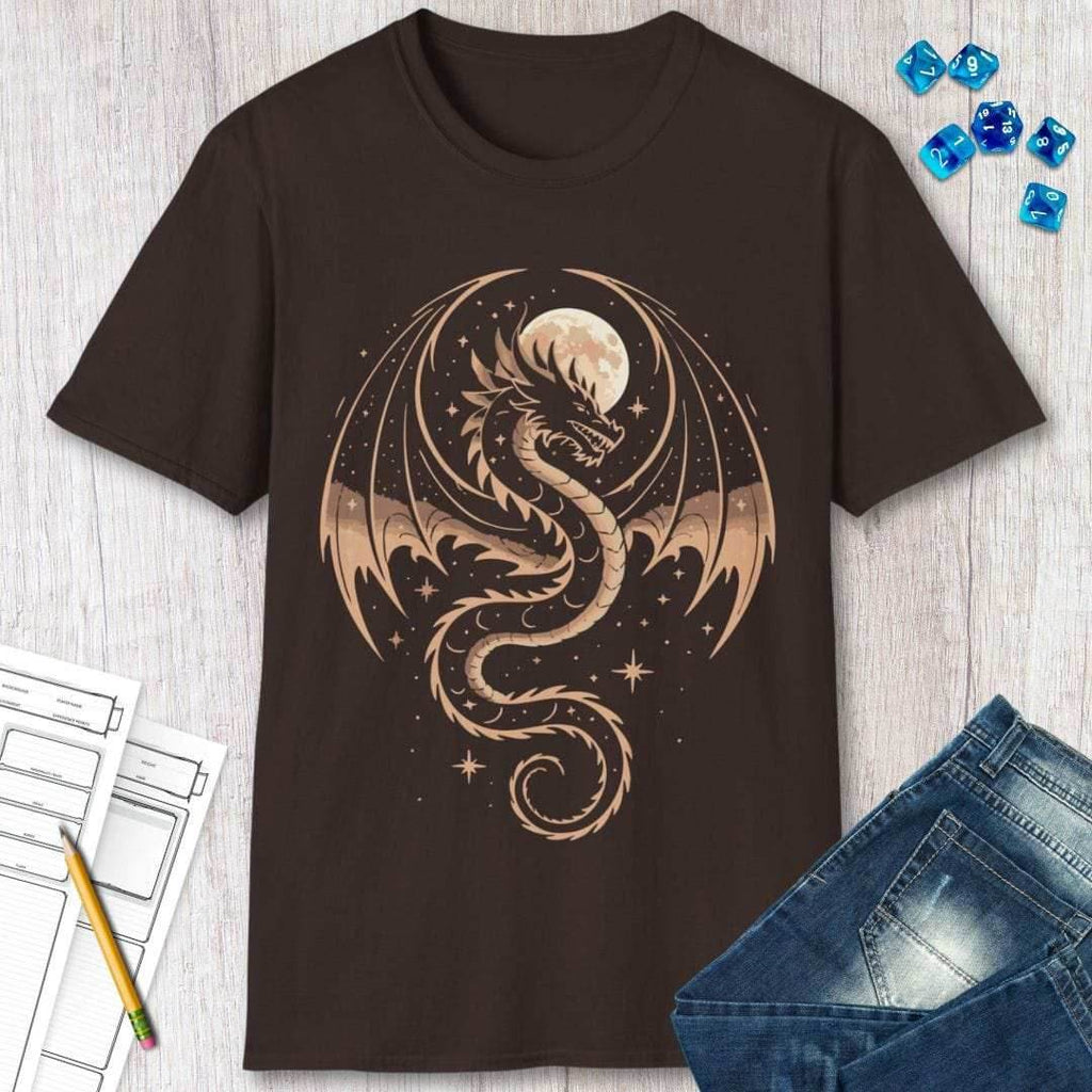 Celestial Dragon T-Shirt - Dark Chocolate / S