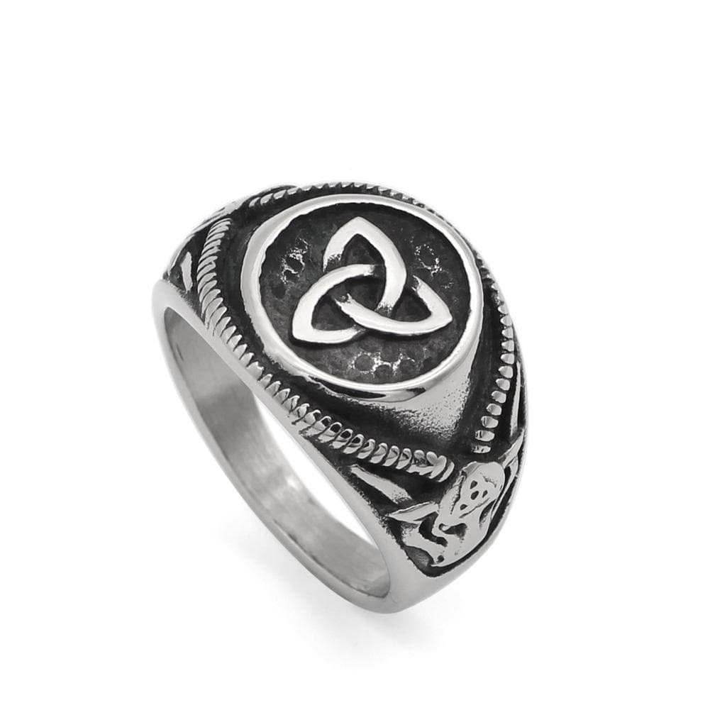 Celtic Triquetra Stainless Steel Ring - 9