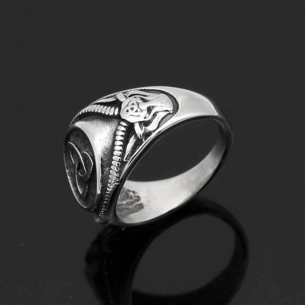Celtic Triquetra Stainless Steel Ring - 9
