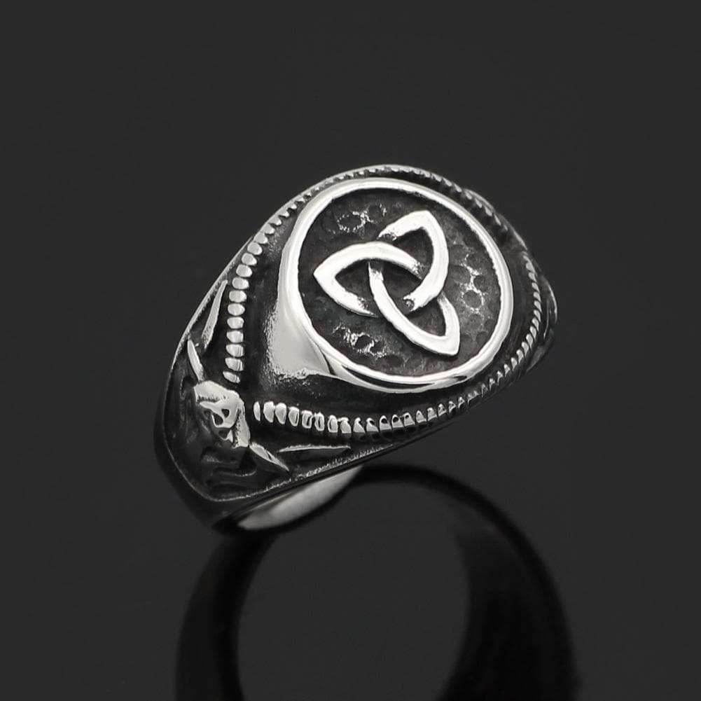 Celtic Triquetra Stainless Steel Ring - 9