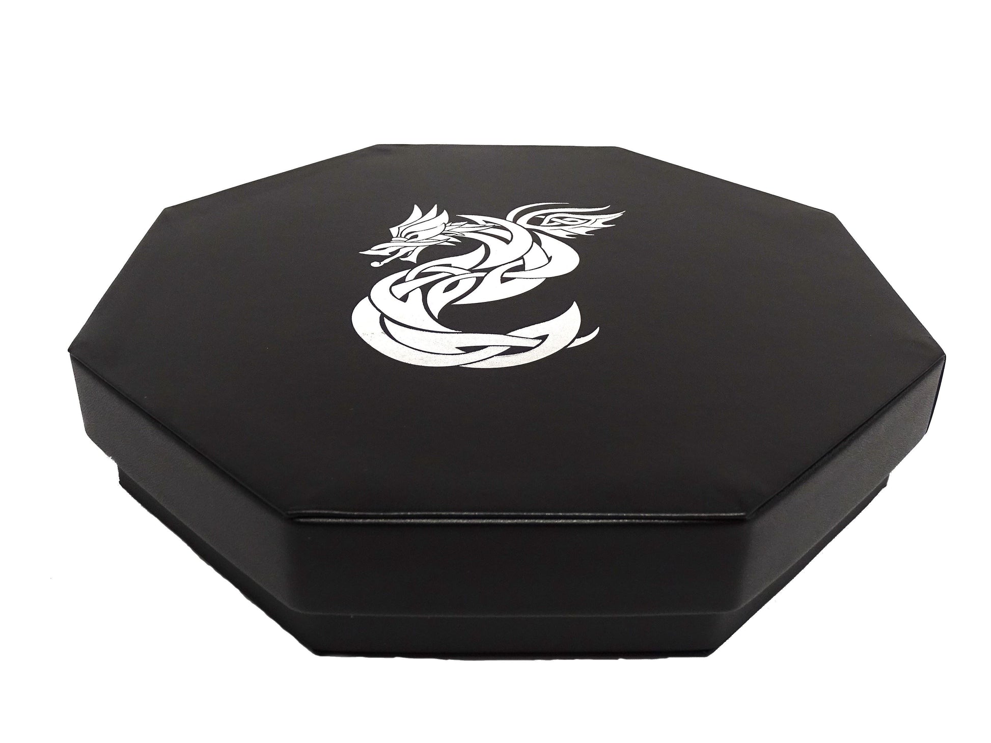 Celtic Knot Dragon Dice Tray With Dice Staging Area and Lid