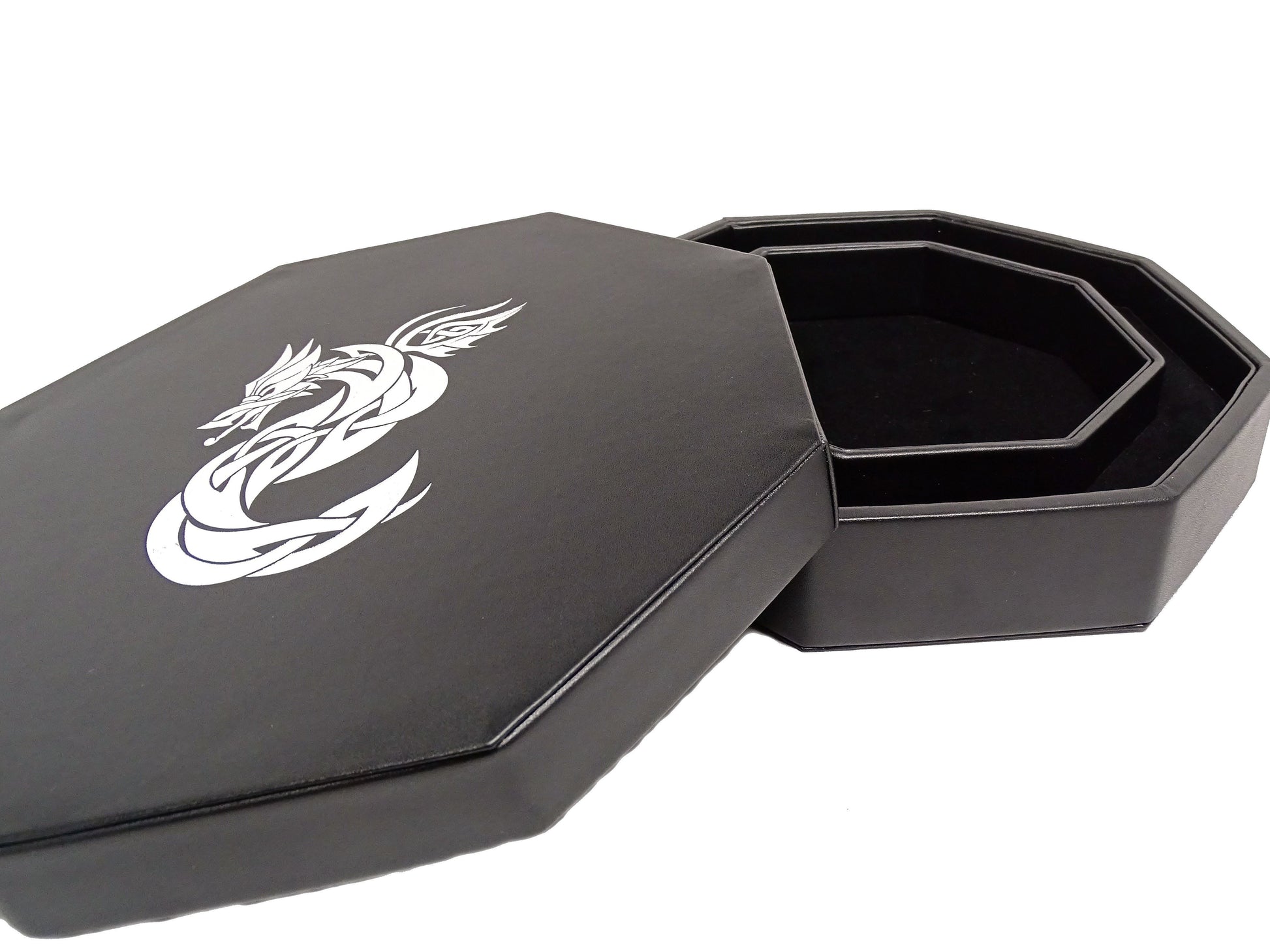 Celtic Knot Dragon Dice Tray With Dice Staging Area and Lid