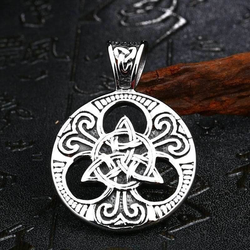 Celtic Triquetra Stainless Steel Pendant Necklace - only pendant / 55 CM / 21.7 INCHES