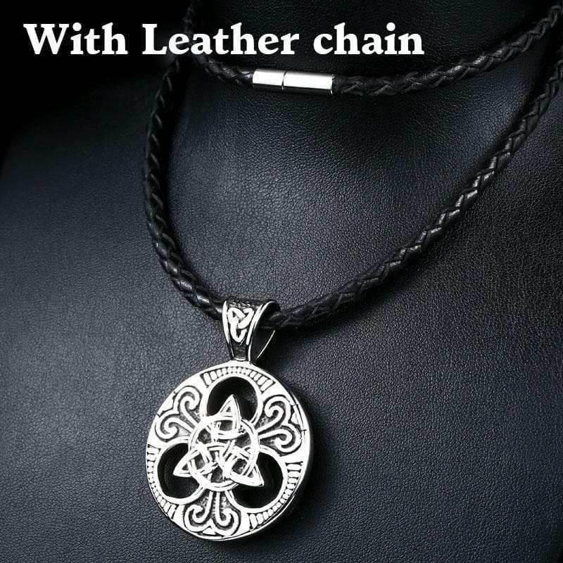 Celtic Triquetra Stainless Steel Pendant Necklace - only pendant / 55 CM / 21.7 INCHES
