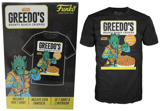Pop! Tees Greedo's Bounty Bunch Crispies Cereal Tee (Star Wars, Size L) - Walmart Exclusive **Chase** - 