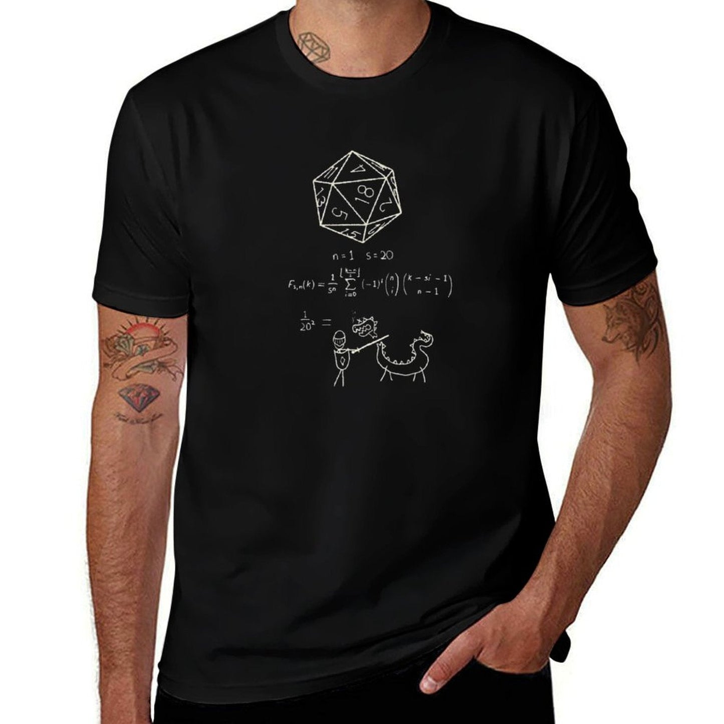 The Science of 20 Sided Dice.  Fade-proof Color T-Shirt