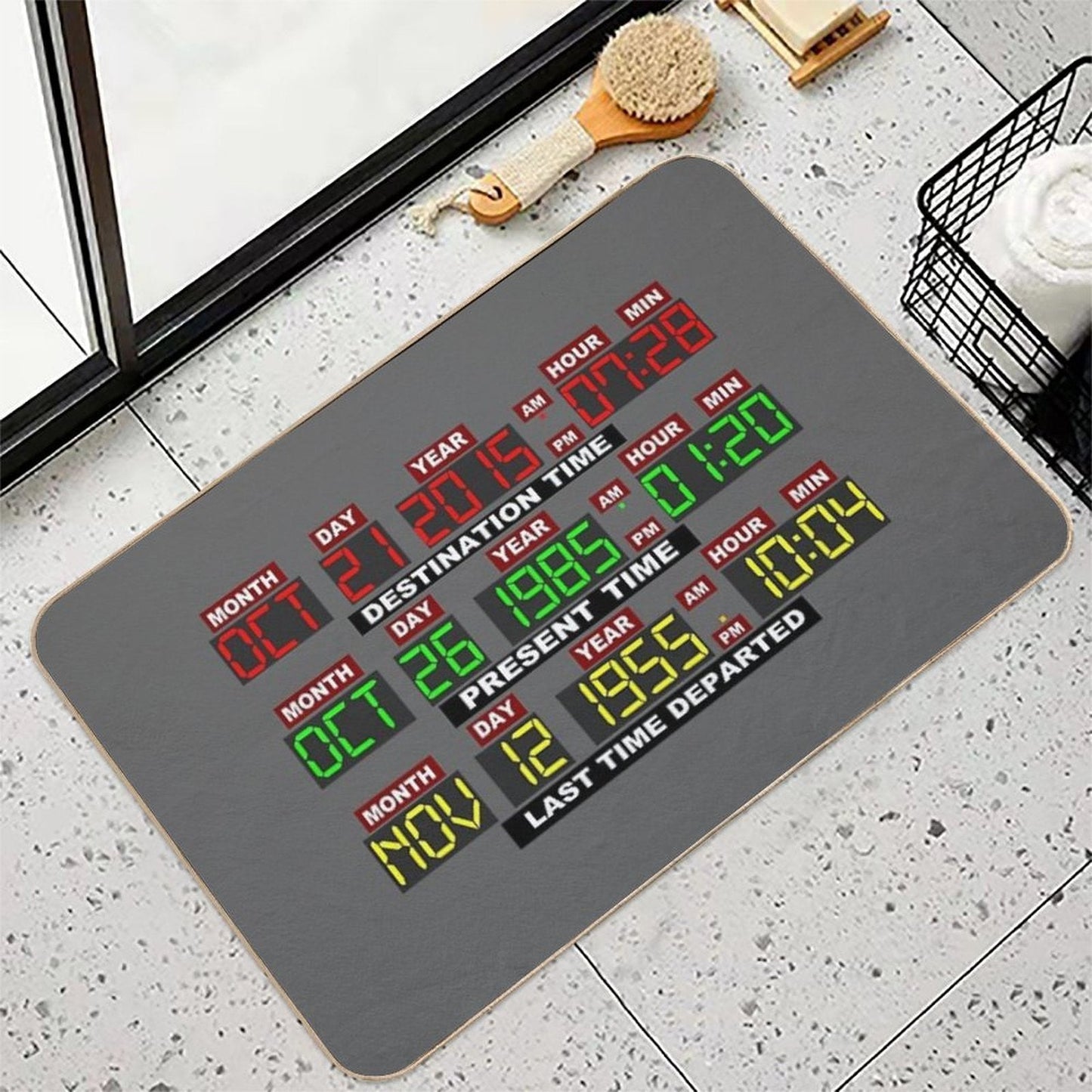 TIME CIRCUITS ON!  Slip-Resistant Bath Mat