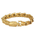 Vikings Jörmungandr Stainless Steel Bracelet - Gold Plated / 19 cm | 7 inches