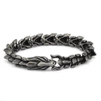 Vikings Jörmungandr Stainless Steel Bracelet - Silver / 19 cm | 7 inches
