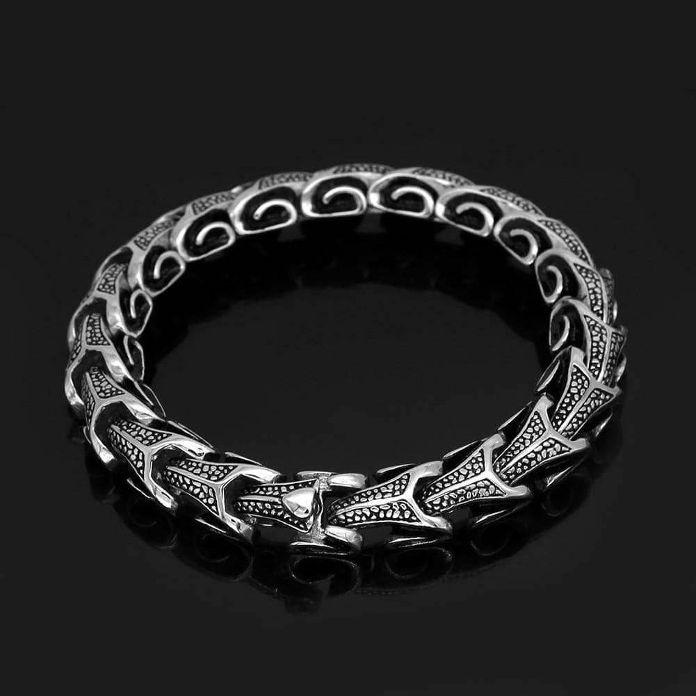 Vikings Dragons & Serpents Stainless Steel Bracelet - 