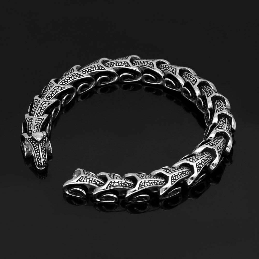 Vikings Dragons & Serpents Stainless Steel Bracelet - 