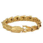 Vikings Jörmungandr Stainless Steel Bracelet - Gold Plated / 19 cm | 7 inches