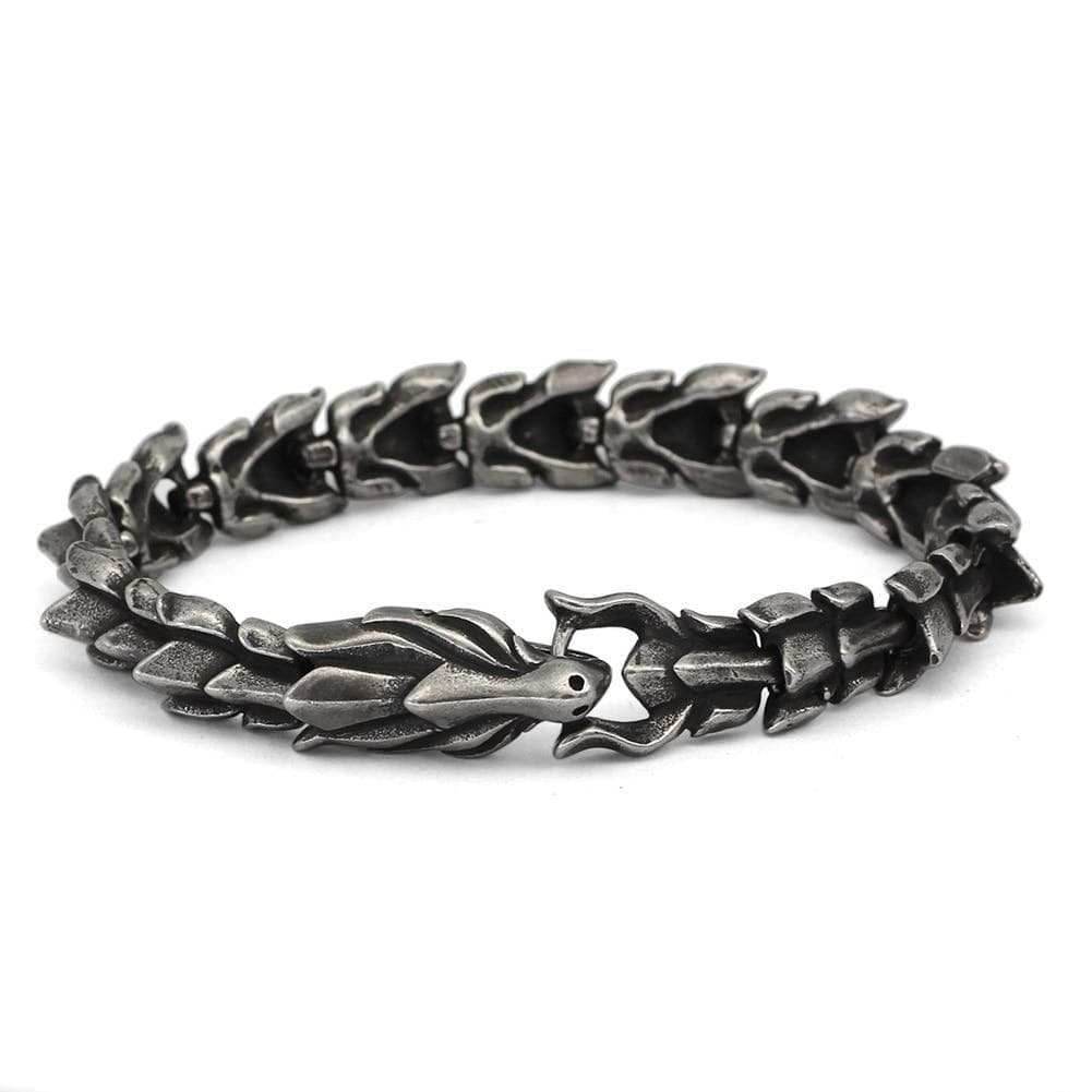 Vikings Jörmungandr Stainless Steel Bracelet - Gold Plated / 19 cm | 7 inches