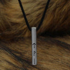 Viking Runes Birthday Stainless Steel Silver Necklaces - Sept 14 - Oct 13