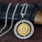 Vikings Odin Runes Stainless Steel 3D Necklace - 