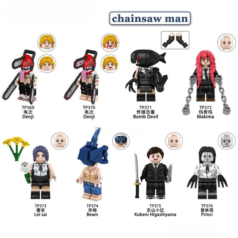Chainsaw Man Anime Set of 8 Lego Minifigures Custom Toys 1
