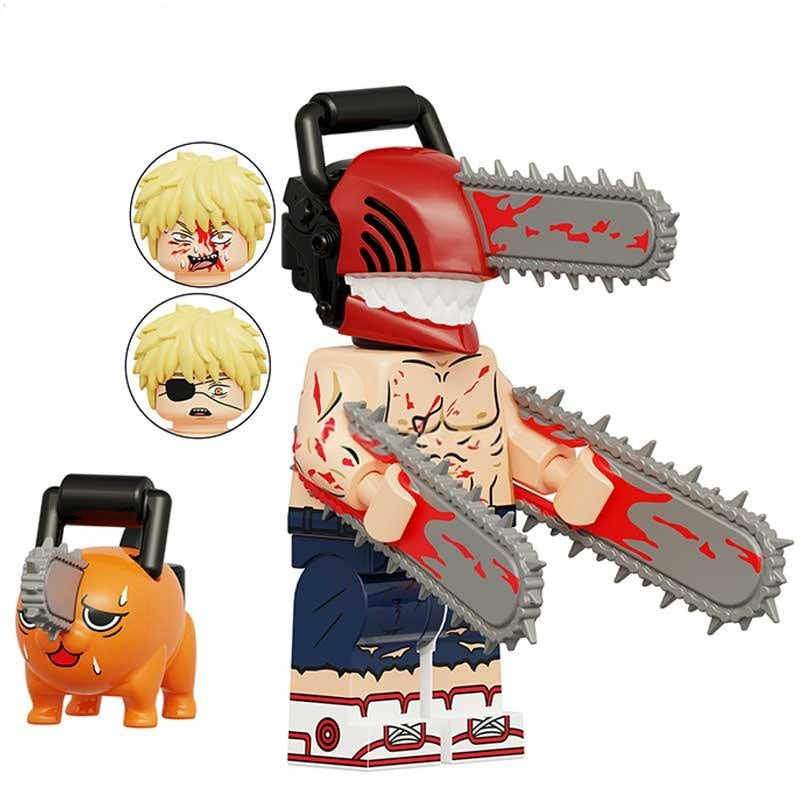 Chainsaw Man Denji no shirt & Pochita Lego Minifigures