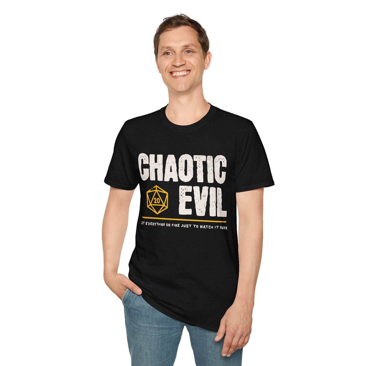 Chaotic Evil Shirt - DnD Alignment T-shirt - Black / S