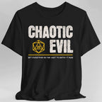 Chaotic Evil Shirt - DnD Alignment T-shirt - Black / S