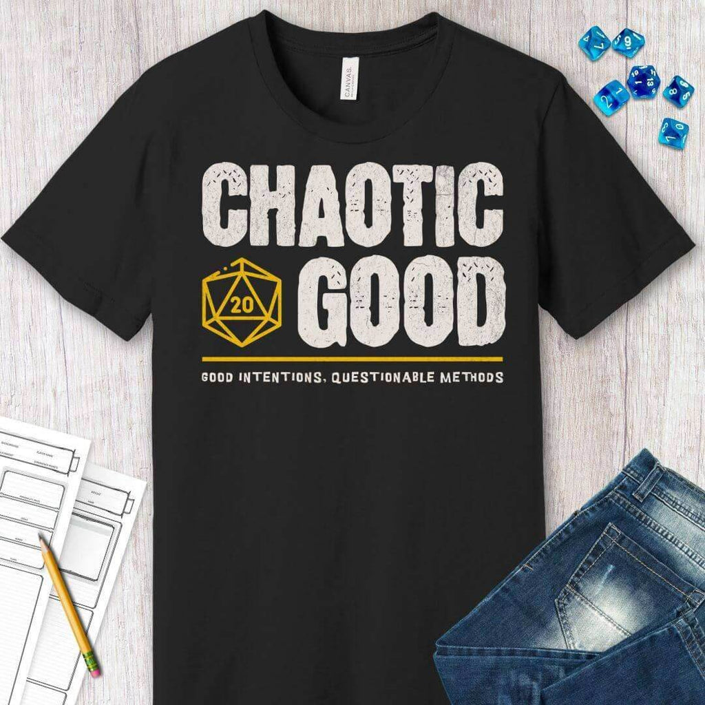 Chaotic Good Shirt - DnD Alignment T-shirt - Black / S