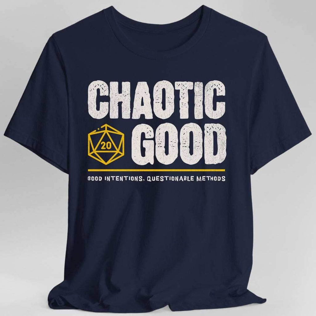 Chaotic Good Shirt - DnD Alignment T-shirt - Navy / S