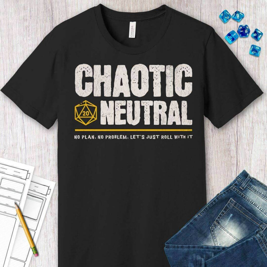 Chaotic Neutral Shirt - DnD Alignment T-shirt - Black / S