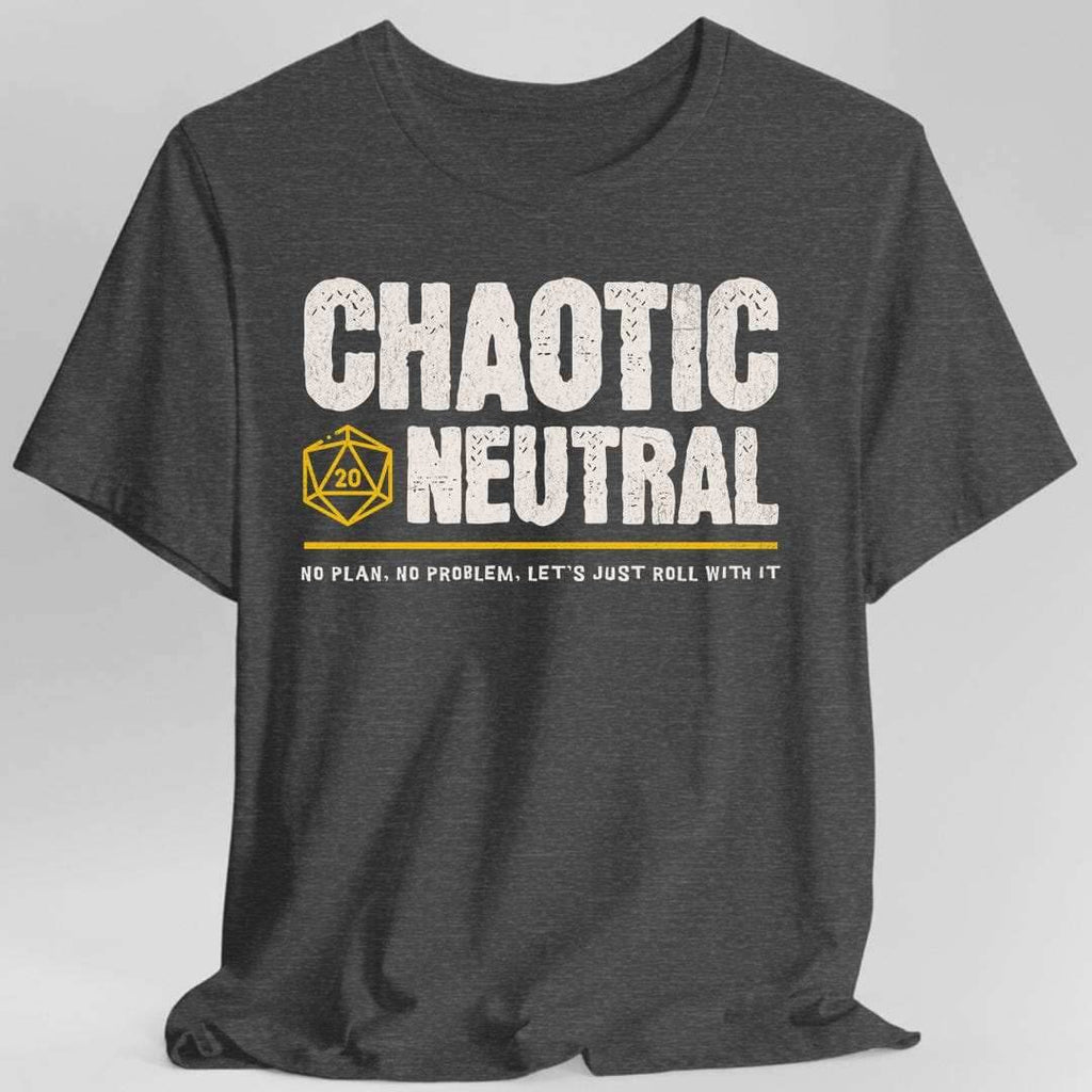Chaotic Neutral Shirt - DnD Alignment T-shirt - Dark Heather / S