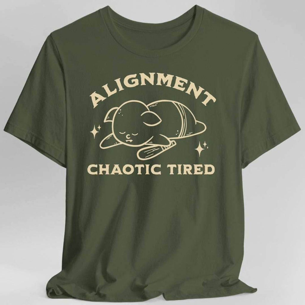 Chaotic Tired Goblin T-Shirt - Military Green / S