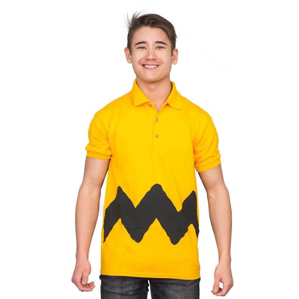 Charlie Brown Polo Button Up Costume T-Shirt - XS