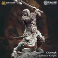 Charnuk, Colossal Knight (Male Half-Giant Barbarian) - 32mm Scale