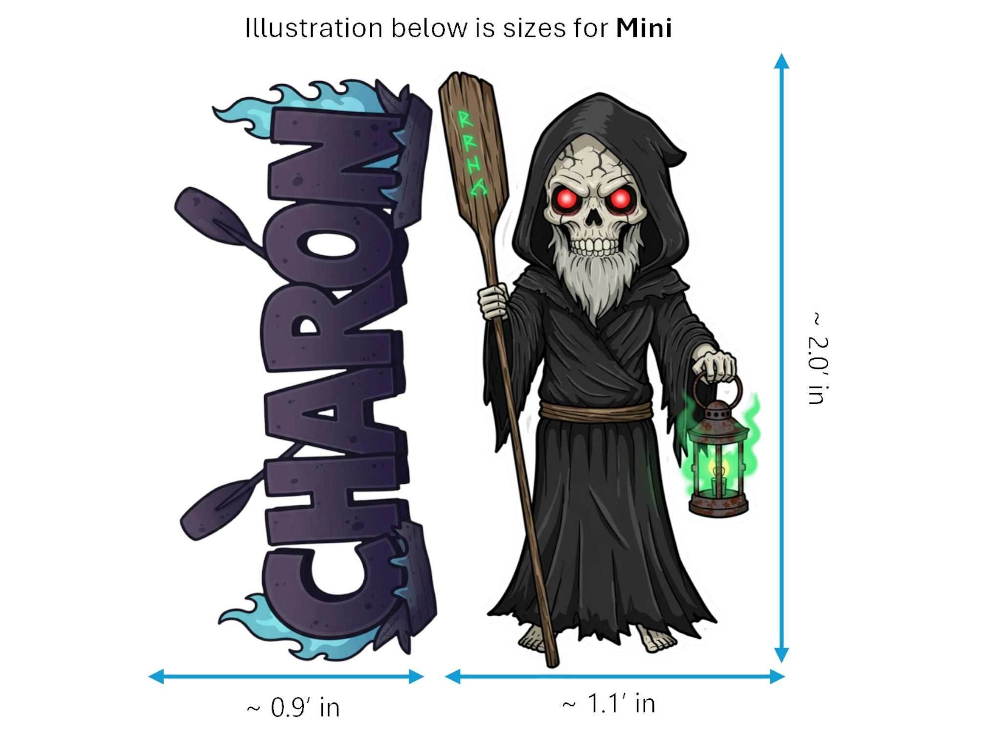 Charon Sticker and Magnet – Porthmeus Mythkins™ – Ferryman of the Underworld | Waterproof & UV-Proof - Sticker / Mini