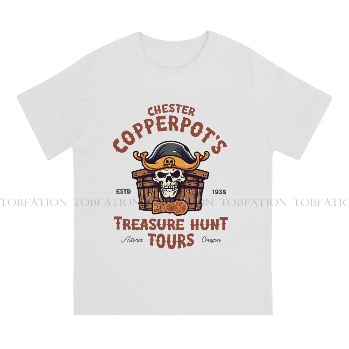 Chester Copperpot's Treasure Hunt Tours Style TShirt The Goonies Movie 100% Cotton Creative Gift Clothes  T Shirt Stuff Ofertas