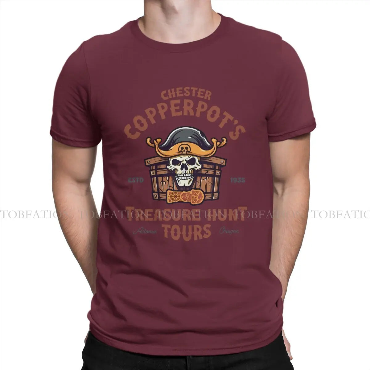 Chester Copperpot's Treasure Hunt Tours Style TShirt The Goonies Movie 100% Cotton Creative Gift Clothes  T Shirt Stuff Ofertas