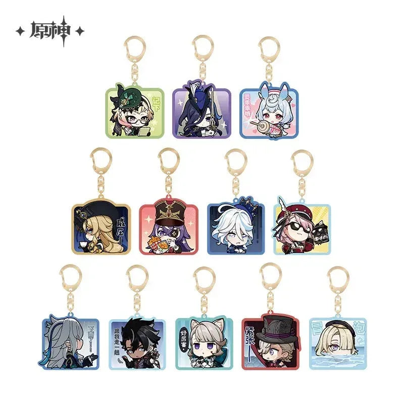Chibi Emojis Series Acrylic Keychain Court of Fontaine Genshin Impact