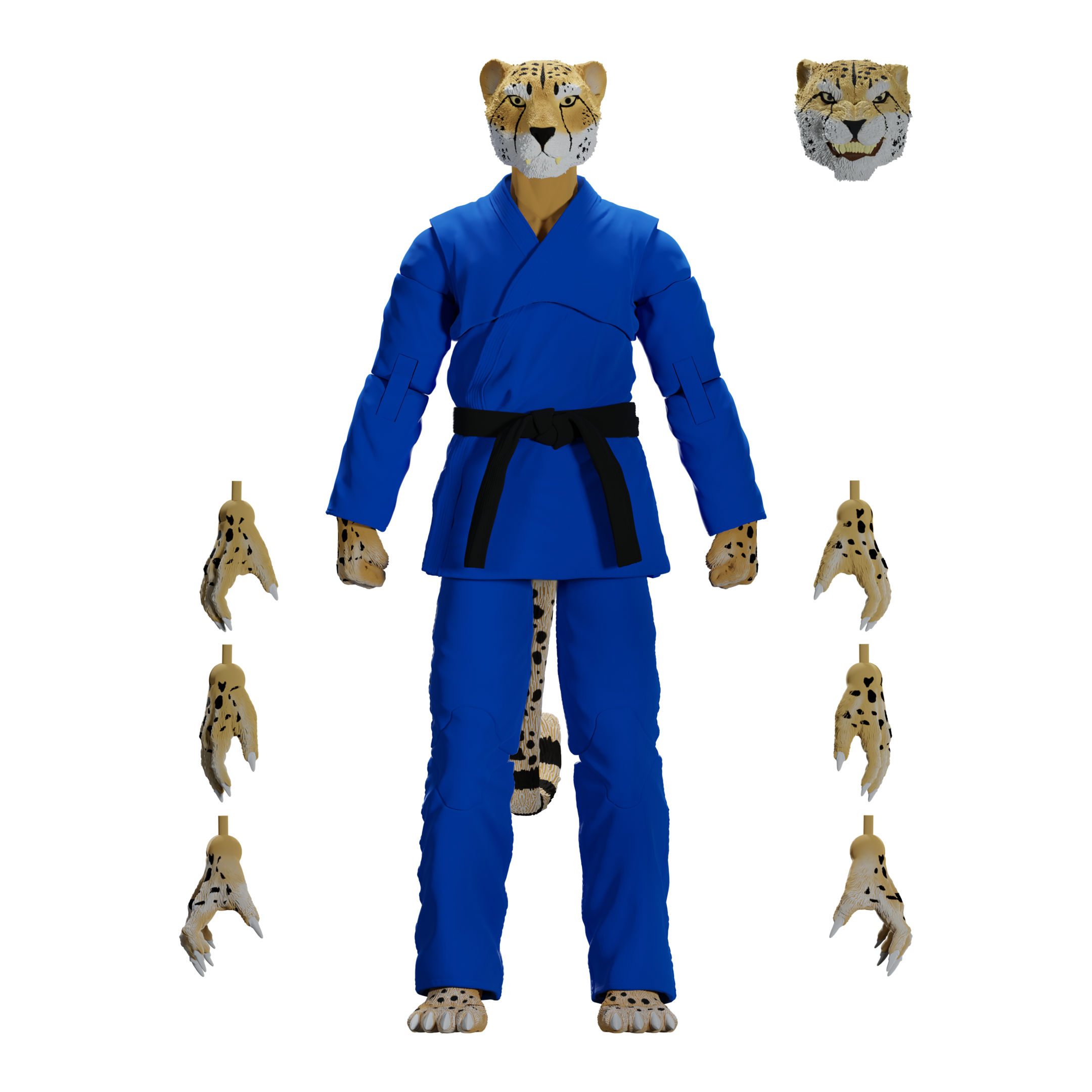 Jiu Jitsu Combat Creatures Chico the Cheetah Action Figure