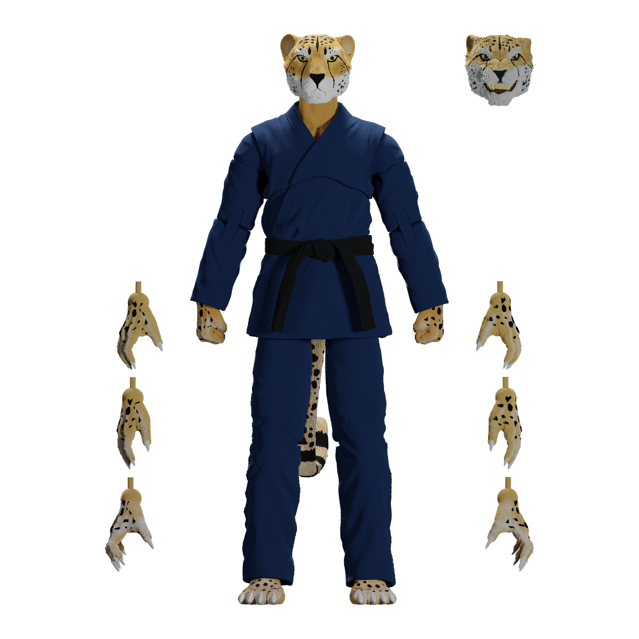 Jiu Jitsu Combat Creatures Chico the Cheetah Action Figure