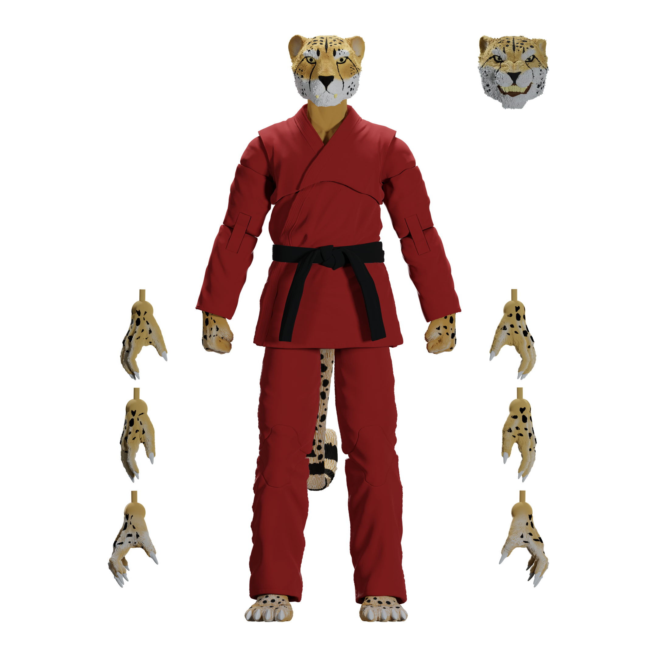 Jiu Jitsu Combat Creatures Chico the Cheetah Action Figure