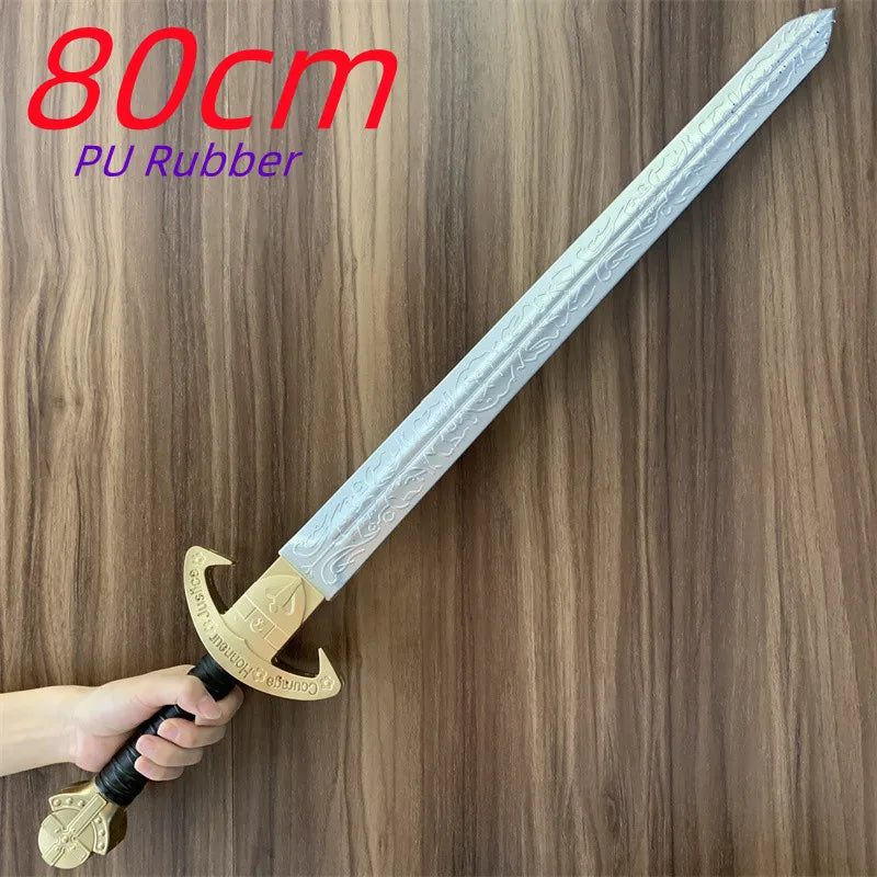 Chinese Style Cosplay Golden Dragon Sword Knights Knife Sword Prop Role Cos Protector Ghost Knife Sword PU Weapon Model Toy Gift