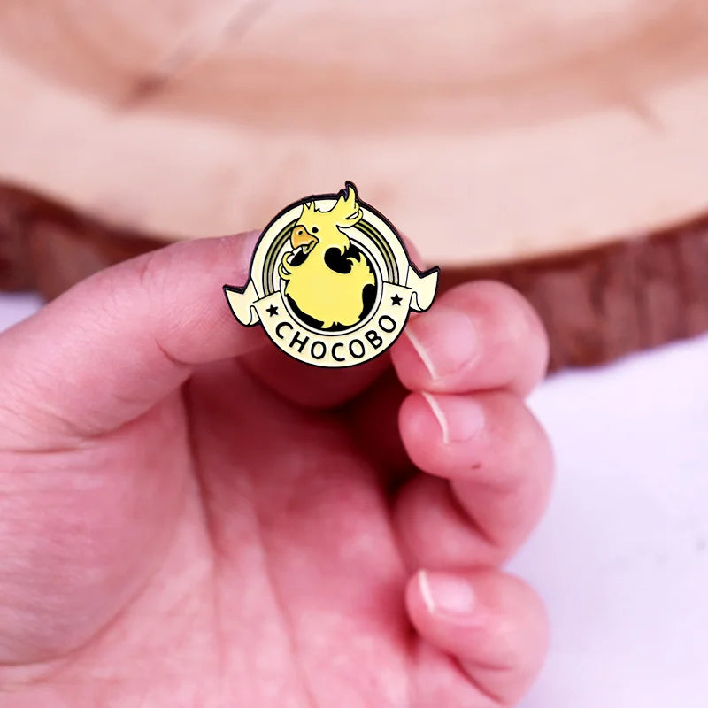 Chocobo brooch Final Fantasy game Enamel Pin kawaii animal brooch jewelry Gift