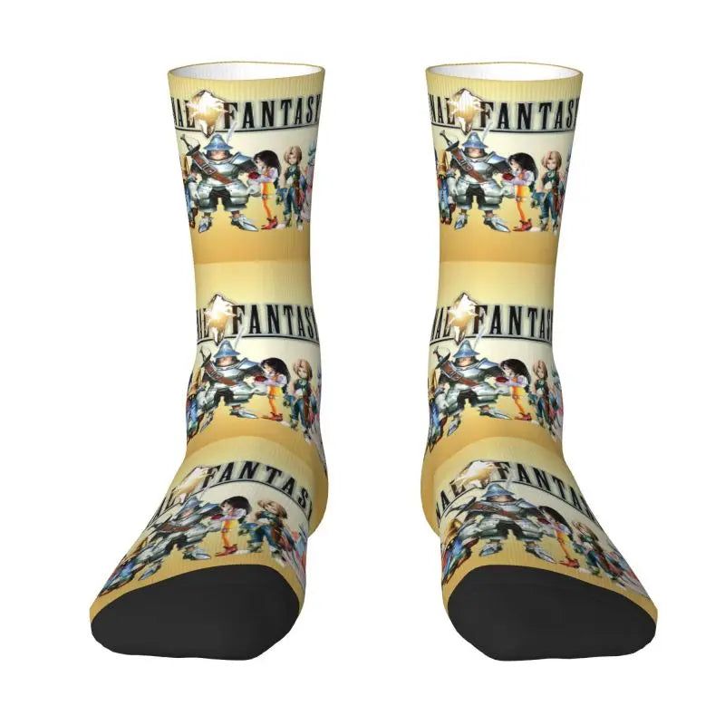 Chocobo Final Fantasy Dress Socks Men's Women's Warm Funny Novelty Crew Socks