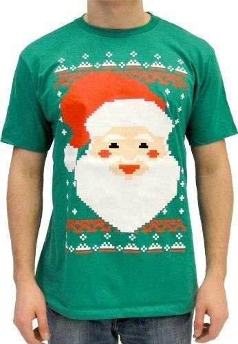 Christmas Big Santa Claus Face 8-Bit T-shirt - S