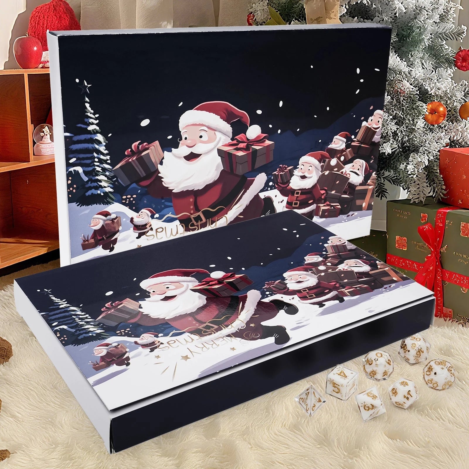 Christmas D&D Dice Blind Box Countdown Calendar, Random Christmas Dice Gifts, D&D Fan Gifts