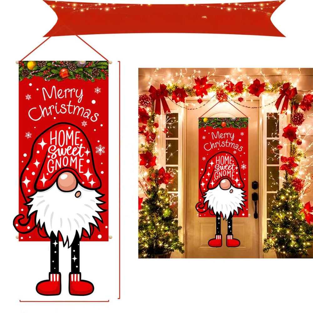 Christmas Hanging Flag Porch Door Banner