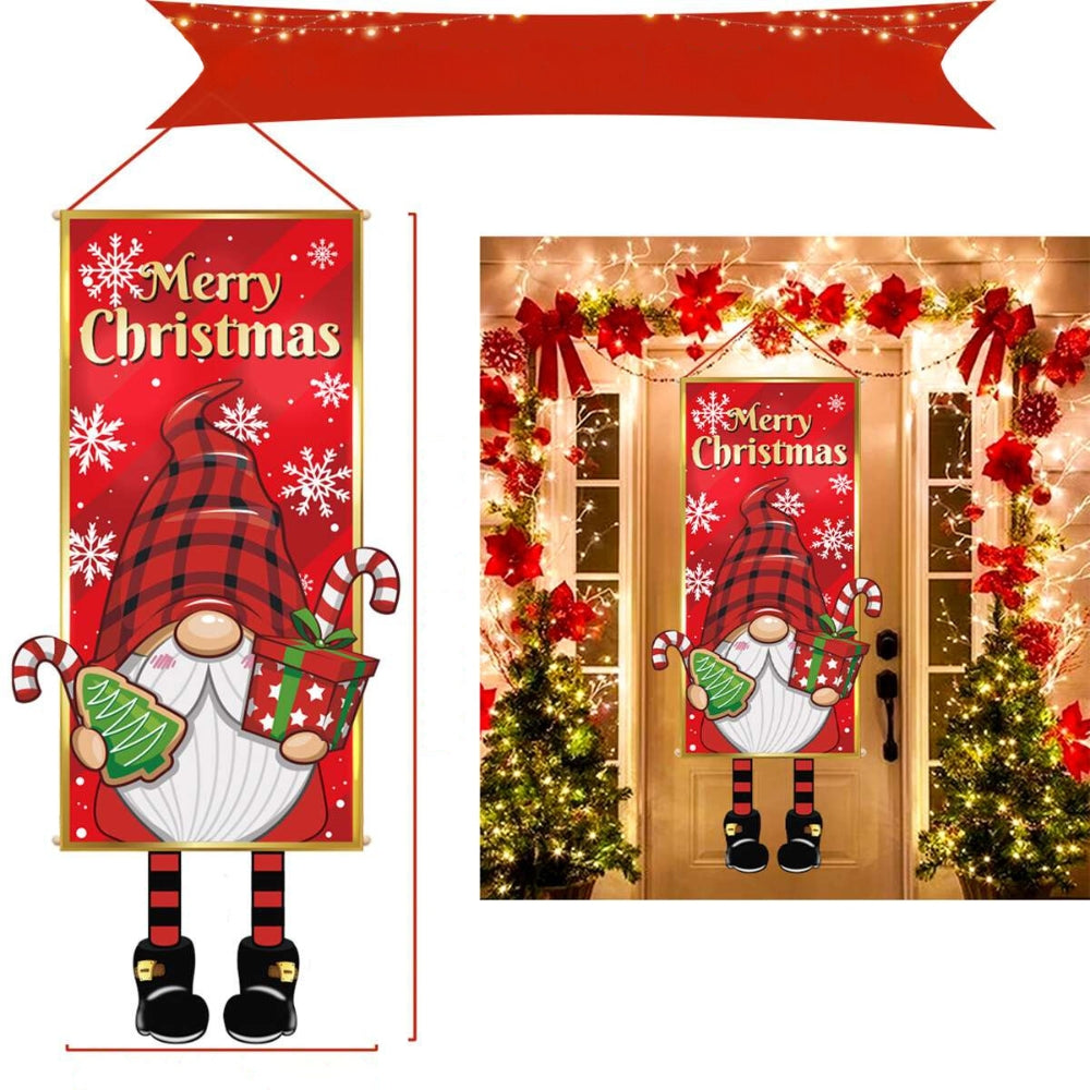 Christmas Hanging Flag Porch Door Banner