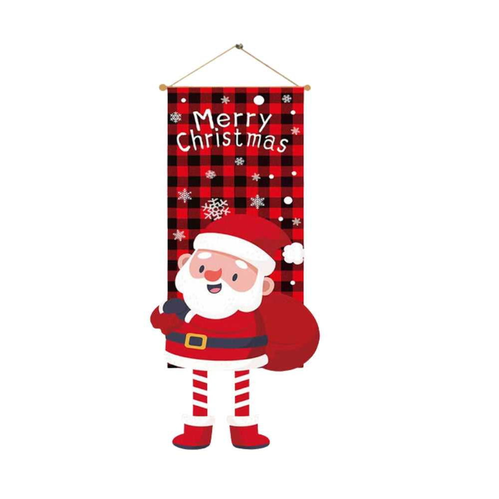 Christmas Hanging Flag Porch Door Banner