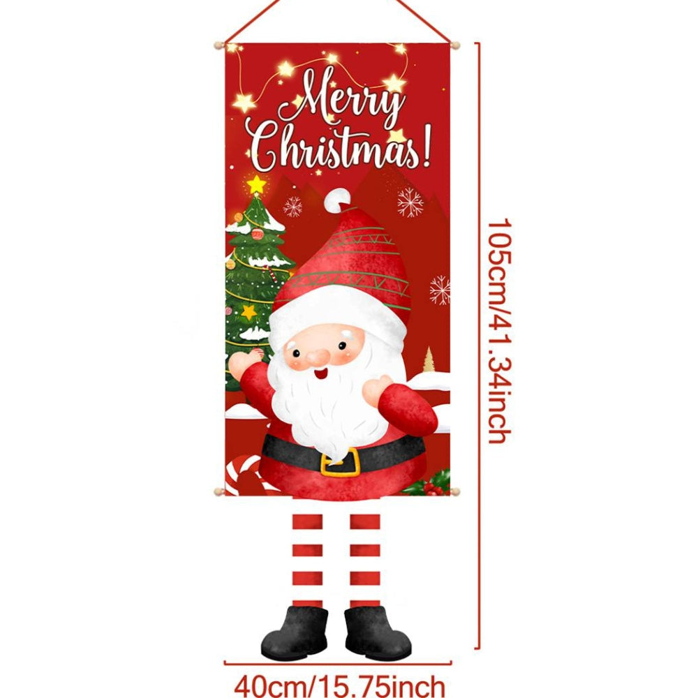 Christmas Hanging Flag Porch Door Banner