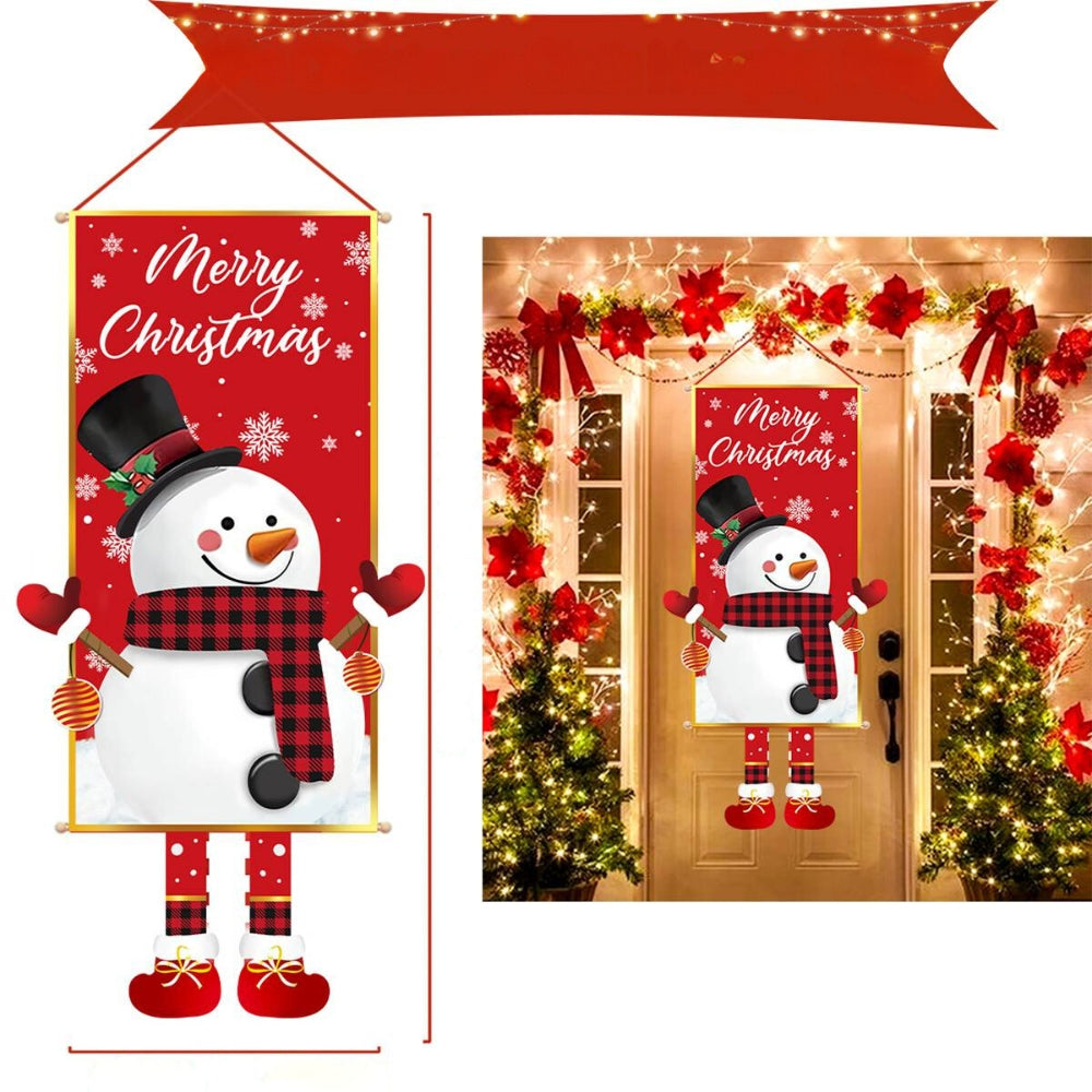 Christmas Hanging Flag Porch Door Banner